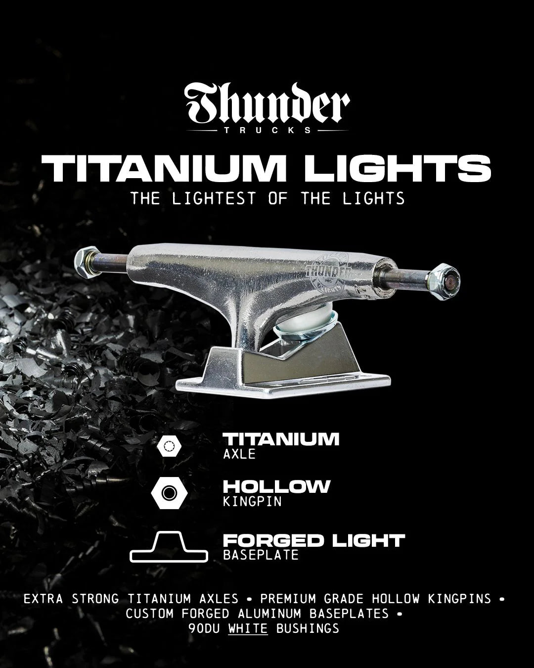 Thunder Titanium Forged Trucks / 1 set – Go Sports Skate Shop