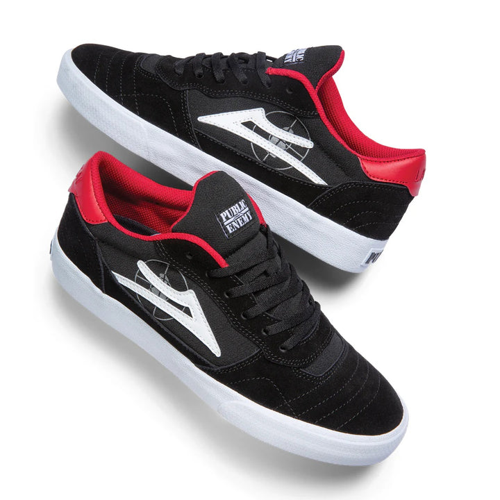 スケートボード Lakai Cambridge PUBLICENEMY Lakai x Public Enemy Cambridge Shoe - Black/Red – Go Sports Skate Shop