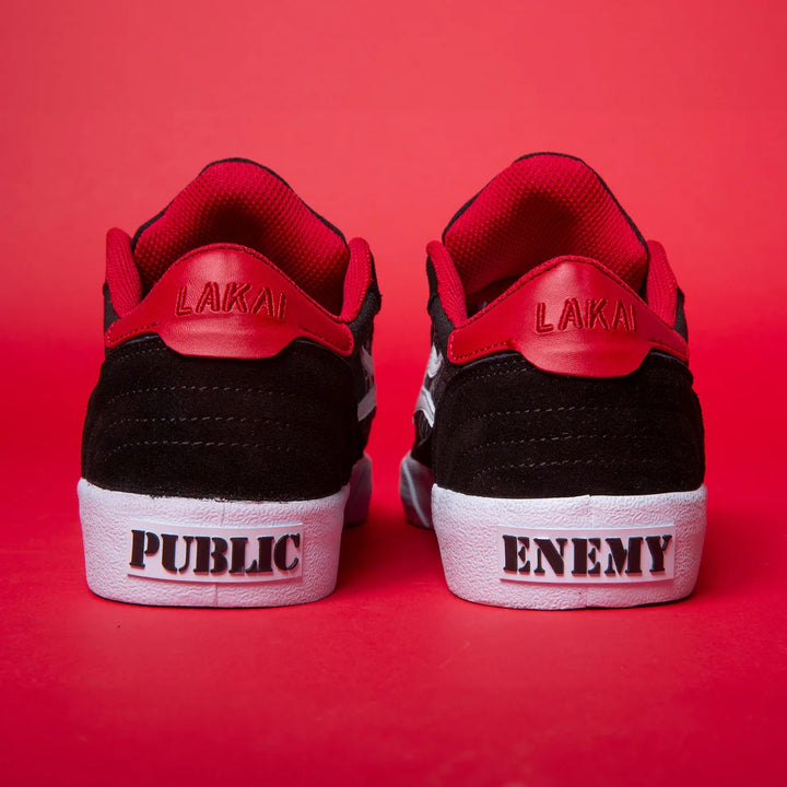 スケートボード Lakai Cambridge PUBLICENEMY Lakai x Public Enemy Cambridge Shoe - Black/Red – Go Sports Skate Shop