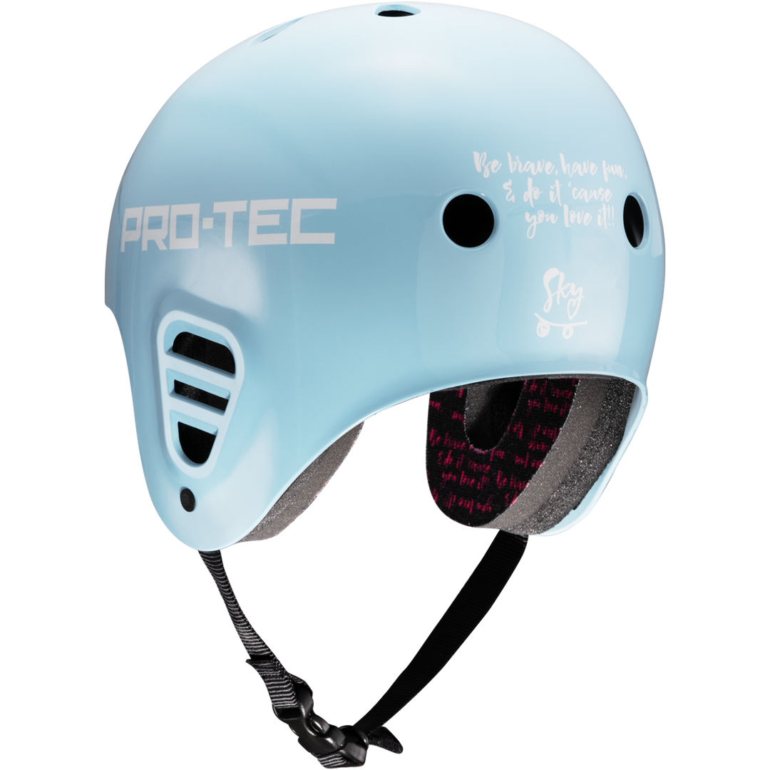 Protec Full Cut Helmet - Sky Brown Blue – Go Sports Skate Shop